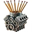 V8 Engine Block Pen Holder | https://www.bestnamebadges.com