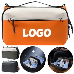 Quad Fold Tech Organizer Travel Cable Gadget Bag Portable