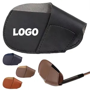 Premium PU Leather Golf Club Head Covers Protective Case