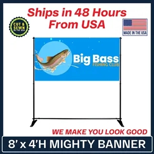 Mighty Banner Display - 8' x 4' Frame and Graphic Kit