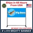 Mighty Banner Display - 8' x 4' Frame and Graphic Kit | https://www.bestnamebadges.com