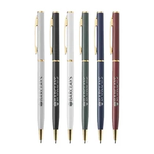 Union Printed - Golden Slim Twist Metal Pen 