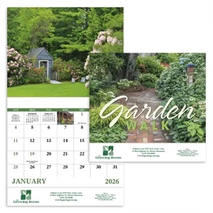 Good Value™ Garden Walk - Stapled Calendar | https://www.bestnamebadges.com