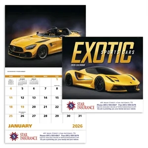Good Value™ Exotic Sports Cars - Stapled Calendar | https://www.bestnamebadges.com