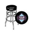 Custom Swivel Bar Stool with Chrome Steel Frame | https://www.bestnamebadges.com
