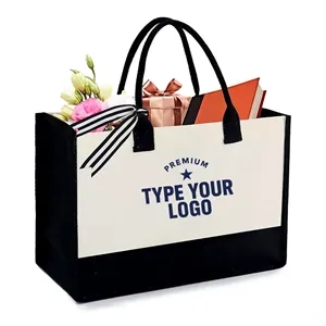 Embroidery Canvas Tote Bag | https://www.bestnamebadges.com