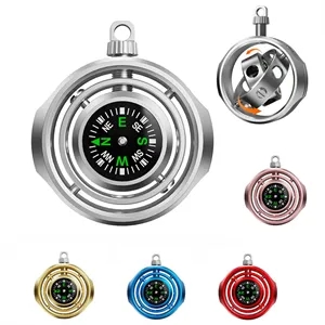 Survival Camping Metal Compass Spinning Fidget Toy for Adult | https://www.bestnamebadges.com