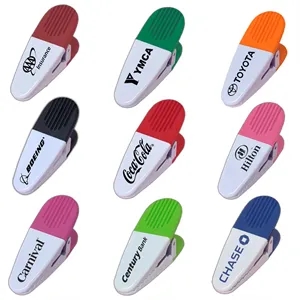 Popular ! Magnetic Memo Power Clips -White With Colored Grip