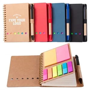 Spiral Notebook Pads with Pen Holder Lined Notepad | https://www.bestnamebadges.com