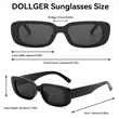 90s Retro Rectangle Sunglasses UV Protection | https://www.bestnamebadges.com