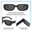 90s Retro Rectangle Sunglasses UV Protection | https://www.bestnamebadges.com