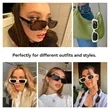 90s Retro Rectangle Sunglasses UV Protection | https://www.bestnamebadges.com