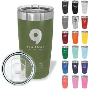 Polar Camel Stainless Steel 20 oz Ringed Tumbler w/Slide Lid