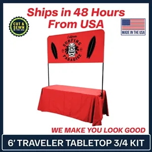 6' Traveler Tabletop 3/4 Banner Display Kit