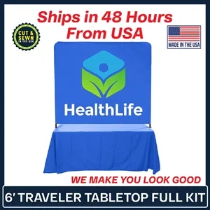6' Traveler Tabletop Full Banner Display Kit