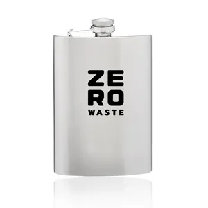 9 oz. Stainless Steel Hip Flask | https://www.bestnamebadges.com