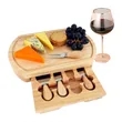 Large Cheese Board Set Large with 4 Knives and Slide Drawer | https://www.bestnamebadges.com