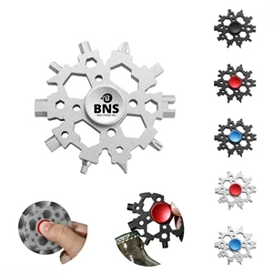 23 in 1 Snowflake Stainless Steel Fidget Spinner Multi Tool