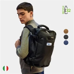 TUCANO® - Italy TUGO Recycled Cabin Luggage Travel Backpack | https://www.bestnamebadges.com