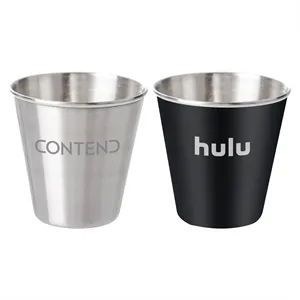 2 oz. Stainless Steel Shot Glass Cup | https://www.bestnamebadges.com