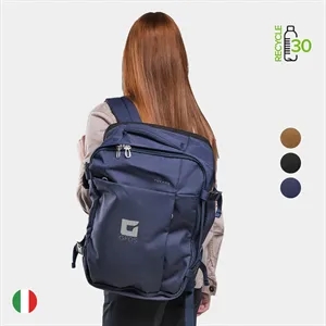 TUCANO® - Italy Recycled Business Luggage Travel Backpack | https://www.bestnamebadges.com