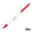 Value Slim Pen w/Glossy White Barrel - Matte Colored Accent | https://www.bestnamebadges.com