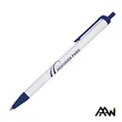 Value Slim Pen w/Glossy White Barrel - Matte Colored Accent | https://www.bestnamebadges.com