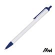 Value Slim Pen w/Glossy White Barrel - Matte Colored Accent | https://www.bestnamebadges.com