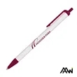 Value Slim Pen w/Glossy White Barrel - Matte Colored Accent | https://www.bestnamebadges.com