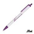 Value Slim Pen w/Glossy White Barrel - Matte Colored Accent | https://www.bestnamebadges.com