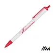 Value Slim Pen w/Glossy White Barrel - Matte Colored Accent | https://www.bestnamebadges.com