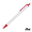 Value Slim Pen w/Glossy White Barrel - Matte Colored Accent | https://www.bestnamebadges.com