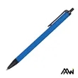 Value Slim Pen w/Glossy Colored Barrel - Matte Black Accent | https://www.bestnamebadges.com