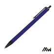 Value Slim Pen w/Glossy Colored Barrel - Matte Black Accent | https://www.bestnamebadges.com