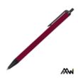 Value Slim Pen w/Glossy Colored Barrel - Matte Black Accent | https://www.bestnamebadges.com