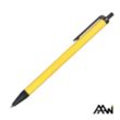 Value Slim Pen w/Glossy Colored Barrel - Matte Black Accent | https://www.bestnamebadges.com
