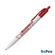 RePen® White Clicker rPET Pen | https://www.bestnamebadges.com