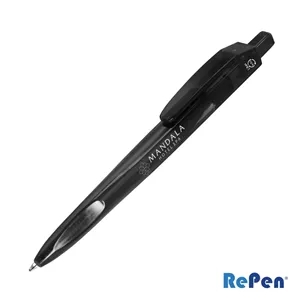 RePen® Squared Translucent Clicker rPET Pen | https://www.bestnamebadges.com