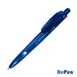 RePen® Squared Translucent Clicker rPET Pen | https://www.bestnamebadges.com