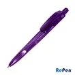 RePen® Squared Translucent Clicker rPET Pen | https://www.bestnamebadges.com