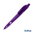 RePen® Squared Translucent Clicker rPET Pen | https://www.bestnamebadges.com