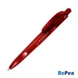 RePen® Squared Translucent Clicker rPET Pen | https://www.bestnamebadges.com