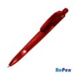 RePen® Squared Translucent Clicker rPET Pen | https://www.bestnamebadges.com