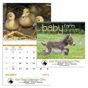 Good Value™ Baby Farm Animals - Spiral Calendar | https://www.bestnamebadges.com