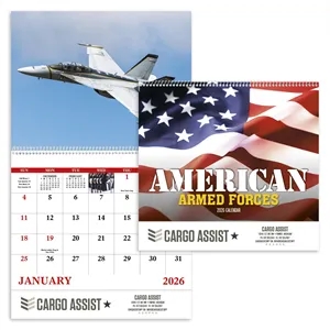 Good Value™ American Armed Forces - Spiral Calendar | https://www.bestnamebadges.com