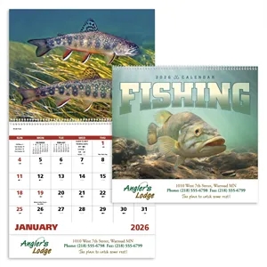 Good Value™ Fishing - Spiral Calendar | https://www.bestnamebadges.com