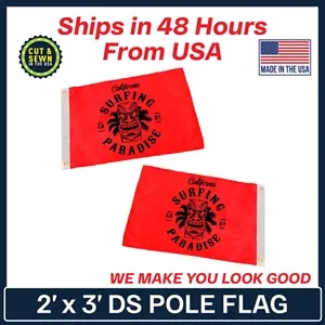 2' x 3' Double Sided Custom Pole Flag - Made In The USA