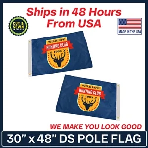 30" x 48" Double Sided Custom Pole Flag - Made In The USA