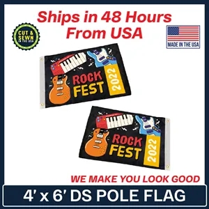 4' x 6' Double Sided Custom Pole Flag - Made In The USA