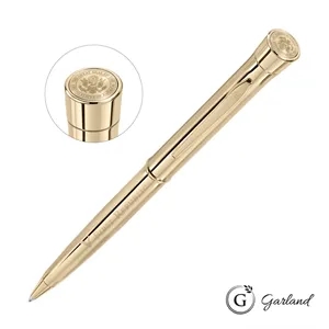 Garland® Signature Custom Emblem Twist Ballpoint Pen - Gold | https://www.bestnamebadges.com